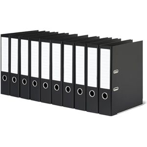 Amazon Basics Aktenordner, A4-Format, Ringordner, Büroordner, 10er-Pack, Schwarz Amazon Basics Aktenordner, A4-Format, Ringordner, Büroordner, 10er-Pack, Schwarz