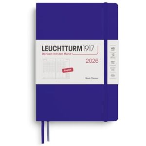 LEUCHTTURM1917 372764 Wochenplaner Medium (A5) 2026, Ink, Englisch LEUCHTTURM1917 372764 Wochenplaner Medium (A5) 2026, Ink, Englisch