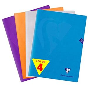 Clairefontaine 293362AMZ Set mit 4 Heften Mimesys, 48 Blatt, DIN A4+, 24 x 32cm, 90g, kariert, 1 Set, farbig sortiert Clairefontaine 293362AMZ Set mit 4 Heften Mimesys, 48 Blatt, DIN A4+, 24 x 32cm, 90g, kariert, 1 Set, farbig sortiert