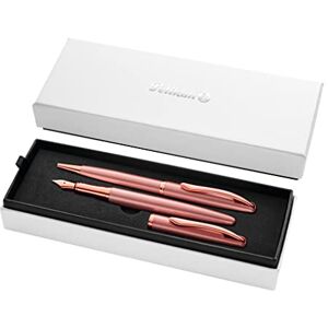 Pelikan Jazz Noble Elegance K/P36 mit Füller und Kugelschreiber, Rose (Pink), eleganter Patronen-Füller und Kuli aus Metall Pelikan Jazz Noble Elegance K/P36 mit Füller und Kugelschreiber, Rose (Pink), eleganter Patronen-Füller und Kuli aus Metall
