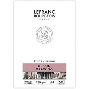 Lefranc Bourgeois 301334 Studio Zeichenblock 50 Blatt A4, gebunden,150 g/m², feinkörnige Oberfläche zum Zeichnen mit Bleistiften, Kreide, Kohle und anderen Trockentechniken Lefranc Bourgeois 301334 Studio Zeichenblock 50 Blatt A4, gebunden,150 g/m², feinkörnige Oberfläche zum Zeichnen mit Bleistiften, Kreide, Kohle und anderen Trockentechniken