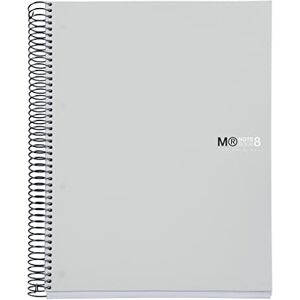 Miquelrius A4 kariertes Notizbuch 5 mm, 200 Blatt mit 8 Farbbändern, extraopakes 70 g/m² Papier, robuste Polypropylen-Deckel mit 4-fach Lochung, Notebook The Originals, Grau Miquelrius A4 kariertes Notizbuch 5 mm, 200 Blatt mit 8 Farbbändern, extraopakes 70 g/m² Papier, robuste Polypropylen-Deckel mit 4-fach Lochung, Notebook The Originals, Grau