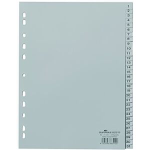 Durable Zahlenregister 1-31 (A4 Register, geprägte Taben, Register aus PP volldeckend) 10 Stück, grau, 652310 Durable Zahlenregister 1-31 (A4 Register, geprägte Taben, Register aus PP volldeckend) 10 Stück, grau, 652310