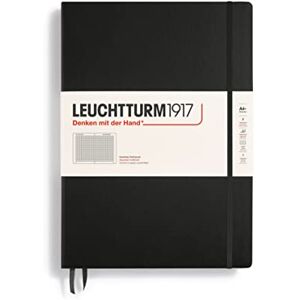 LEUCHTTURM1917 307959 Notizbuch Master (A4+), 233 Seiten, kariert schwarz LEUCHTTURM1917 307959 Notizbuch Master (A4+), 233 Seiten, kariert schwarz