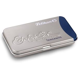 Pelikan Großraum-Tintenpatronen Edelstein Ink, Tanzanite (blau/schwarz) im Metalletui, 6 Stück Pelikan Großraum-Tintenpatronen Edelstein Ink, Tanzanite (blau/schwarz) im Metalletui, 6 Stück