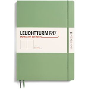 LEUCHTTURM1917 363921 Notizbuch Master Slim (A4+) Hardcover, 121 nummerierte Seiten, Salbei, blanko LEUCHTTURM1917 363921 Notizbuch Master Slim (A4+) Hardcover, 121 nummerierte Seiten, Salbei, blanko