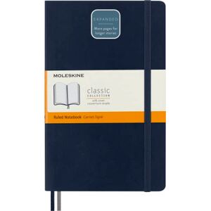 Moleskine Klassisches Notizbuch, Linierte Seiten, Softcover und elastischer Verschluss, Größe 13 x 21 cm, Farbe Saphir Blau, 400 Seiten Moleskine Klassisches Notizbuch, Linierte Seiten, Softcover und elastischer Verschluss, Größe 13 x 21 cm, Farbe Saphir Blau, 400 Seiten