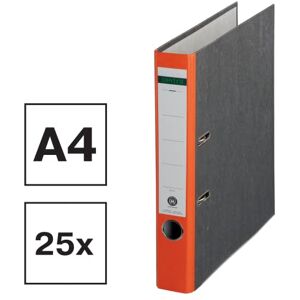 Centra Standard-Ordner, Wolkenmarmor, 25er Pack, Recycling, Blauer Engel, LGA Zertifikat, A4, 5,2 cm breit, bis zu 350 Blatt (80 g/m²), Kantenschutz, Griffloch, orange, 221126 Centra Standard-Ordner, Wolkenmarmor, 25er Pack, Recycling, Blauer Engel, LGA Zertifikat, A4, 5,2 cm breit, bis zu 350 Blatt (80 g/m²), Kantenschutz, Griffloch, orange, 221126