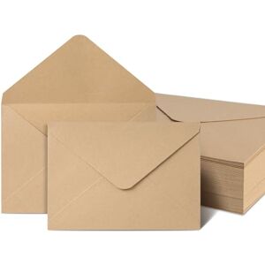 AiQInu AiQlnu 50 Stück Briefumschläge, 120 g/m² Kraftpapier Briefumschläge aus Braunem Vintage 12.5x17.5CM, für Geburtstagskarten, Hochzeitseinladungen, Einladungen, Weihnachtskarten AiQInu AiQlnu 50 Stück Briefumschläge, 120 g/m² Kraftpapier Briefumschläge aus Braunem Vintage 12.5x17.5CM, für Geburtstagskarten, Hochzeitseinladungen, Einladungen, Weihnachtskarten