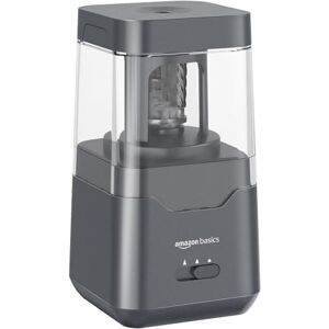 Amazon Basics Tragbarer elektrischer Bleistiftspitzer, spiralförmige Klinge, automatischer Stopp, batterie-/USB-betrieben, Schwarz, 7.1 x 7.1 x 13.46 cm Amazon Basics Tragbarer elektrischer Bleistiftspitzer, spiralförmige Klinge, automatischer Stopp, batterie-/USB-betrieben, Schwarz, 7.1 x 7.1 x 13.46 cm