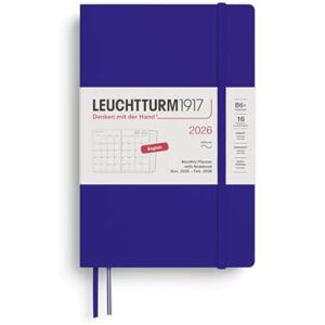 LEUCHTTURM1917 372795 Monatsplaner & Notizbuch Paperback (B6+) 2026, 16 Monate, Softcover, Ink, Englisch LEUCHTTURM1917 372795 Monatsplaner & Notizbuch Paperback (B6+) 2026, 16 Monate, Softcover, Ink, Englisch