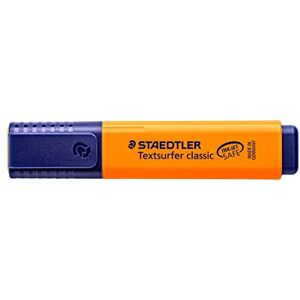 Staedtler 364-4 Textsurfer classic Textmarker, Keilspitze, circa 1 5 mm, 10 Stück im Kartonetui, orange Staedtler 364-4 Textsurfer classic Textmarker, Keilspitze, circa 1 5 mm, 10 Stück im Kartonetui, orange