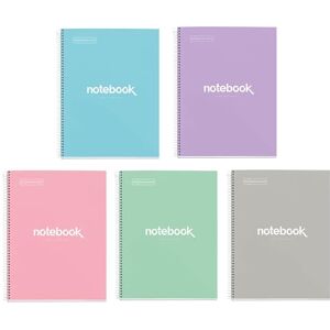 Miquelrius Packung mit 5 A4 Notizbüchern, Emotions Notizbuch, 80 Blatt 90 g/m², Gepunktetes Notizbuch, Notizbücher mit Hart- und Spiraleinband, 4 Löcher zum Abheften, Ideal für den Schulanfang Miquelrius Packung mit 5 A4 Notizbüchern, Emotions Notizbuch, 80 Blatt 90 g/m², Gepunktetes Notizbuch, Notizbücher mit Hart- und Spiraleinband, 4 Löcher zum Abheften, Ideal für den Schulanfang