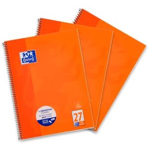 Oxford Collegeblock A4 liniert, mit Doppelrand, 80 Blatt, orange, 3 Stück Oxford Collegeblock A4 liniert, mit Doppelrand, 80 Blatt, orange, 3 Stück