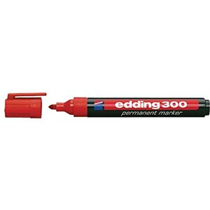 edding 300 Permanentmarker rot 10 Stifte Rundspitze 1,5-3 mm wasserfest, schnell-trocknend wischfest für Karton, Kunststoff, Glas, Holz, Metall, Glas edding 300 Permanentmarker rot 10 Stifte Rundspitze 1,5-3 mm wasserfest, schnell-trocknend wischfest für Karton, Kunststoff, Glas, Holz, Metall, Glas
