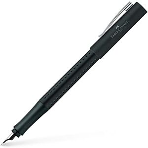 Faber-Castell 140901 moderner Füller Grip 2011 mit Ergonomisches Design und Hochwertige Konstruktion, Füllfederhalter mit Feder M, Nachfüllbar inkl. Tintenpatrone Schwarz, 1 Stück Faber-Castell 140901 moderner Füller Grip 2011 mit Ergonomisches Design und Hochwertige Konstruktion, Füllfederhalter mit Feder M, Nachfüllbar inkl. Tintenpatrone Schwarz, 1 Stück