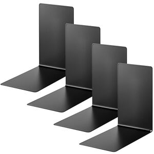 Alco-Albert 4301-11-2 Buchstützen Metall schwarz 4 stabile Buchhalter für Bücherregal und Büro, 14 x 14 x 8,5 cm, Buchständer für Bücher, Ordner und Magazine Alco-Albert 4301-11-2 Buchstützen Metall schwarz 4 stabile Buchhalter für Bücherregal und Büro, 14 x 14 x 8,5 cm, Buchständer für Bücher, Ordner und Magazine