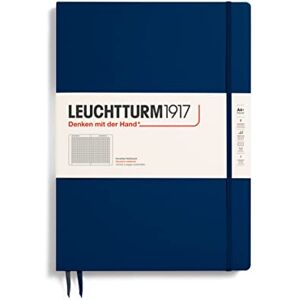 LEUCHTTURM1917 342927 Notizbuch Master Slim (A4+), Hardcover, kariert, marine LEUCHTTURM1917 342927 Notizbuch Master Slim (A4+), Hardcover, kariert, marine