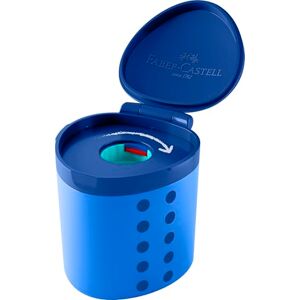 Faber-Castell 181790 Spitzdose Grippy mit Schneidschutz, blauer Anspitzer mit Behälter, für extra dicke Buntstifte mit 17,8 mm Durchmesser Faber-Castell 181790 Spitzdose Grippy mit Schneidschutz, blauer Anspitzer mit Behälter, für extra dicke Buntstifte mit 17,8 mm Durchmesser