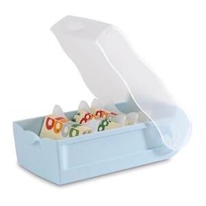 HAN Lernkarteibox CROCO, einfach Vokabeln lernen mit 5-Fächer-Lernsystem, DIN A8 Karteikasten für 500 Karten, 998-884, transluzent/pastellblau HAN Lernkarteibox CROCO, einfach Vokabeln lernen mit 5-Fächer-Lernsystem, DIN A8 Karteikasten für 500 Karten, 998-884, transluzent/pastellblau