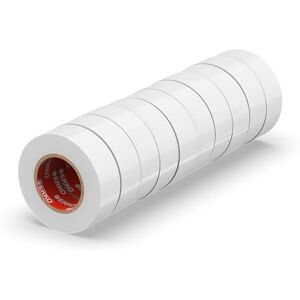 ERKO Isolierband Weiß 15mm x 10m PVC Set 10 Stück Elektro Leitungen Reparatur, Hochflexibel mit starker Klebekraft, Chemiebeständig, Wasserfest, Klebeband ERKO Isolierband Weiß 15mm x 10m PVC Set 10 Stück Elektro Leitungen Reparatur, Hochflexibel mit starker Klebekraft, Chemiebeständig, Wasserfest, Klebeband
