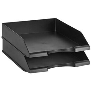 Amazon Basics Rechteckig stapelbar Schreibtischa Briefablage, Schwarz, 2 Stück, Buchstabengröße, 33.8 x 25.4 x 6.4 cm Amazon Basics Rechteckig stapelbar Schreibtischa Briefablage, Schwarz, 2 Stück, Buchstabengröße, 33.8 x 25.4 x 6.4 cm