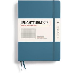 LEUCHTTURM1917 363336 Notizbuch Medium (A5), Hardcover, 251 nummerierte Seiten, Stone Blue, kariert LEUCHTTURM1917 363336 Notizbuch Medium (A5), Hardcover, 251 nummerierte Seiten, Stone Blue, kariert