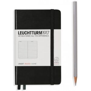 LEUCHTTURM1917 334821 Notizbuch Pocket (A6), Hardcover, liniert, schwarz LEUCHTTURM1917 334821 Notizbuch Pocket (A6), Hardcover, liniert, schwarz
