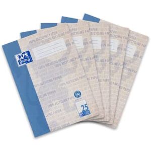 Oxford Schulheft A4 Recycling, 16 Blatt, Lineatur 25, liniert, 5 Stück Oxford Schulheft A4 Recycling, 16 Blatt, Lineatur 25, liniert, 5 Stück
