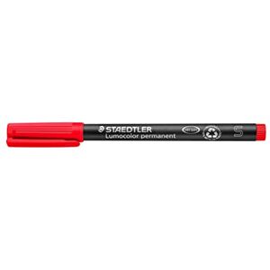 Staedtler permanent Marker Lumocolor, rot, Superfein, ca. 0,4 mm, wisch- und wasserfest, Made in Germany, nachfüllbar, lange Lebensdauer, 10 rote Universalstifte im Kartonetui, 313-2 Staedtler permanent Marker Lumocolor, rot, Superfein, ca. 0,4 mm, wisch- und wasserfest, Made in Germany, nachfüllbar, lange Lebensdauer, 10 rote Universalstifte im Kartonetui, 313-2