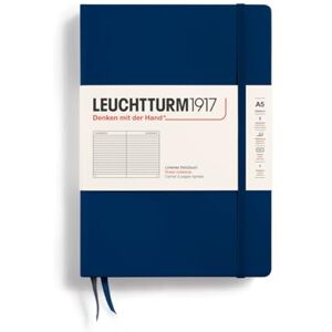 LEUCHTTURM1917 342922 Notizbuch Medium (A5), Hardcover, liniert, marine LEUCHTTURM1917 342922 Notizbuch Medium (A5), Hardcover, liniert, marine