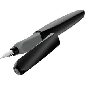 Pelikan Twist Füllhalter, Edelstahl-Feder in Strichbreite M inkl. Tintenpatrone, schwarz Pelikan Twist Füllhalter, Edelstahl-Feder in Strichbreite M inkl. Tintenpatrone, schwarz