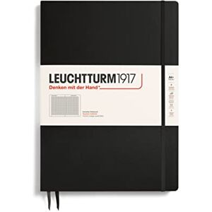 LEUCHTTURM1917 310174 Notizbuch Master Slim (A4+), Hardcover, kariert, schwarz LEUCHTTURM1917 310174 Notizbuch Master Slim (A4+), Hardcover, kariert, schwarz