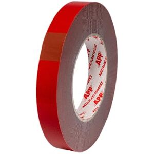 AUTO-PLAST PRODUKT APP Acryl Tape Doppelseitiges Klebeband Extra Stark Doppelseitiges Wasserdichtes Montageband Rot 10m Länge, 19mm Breite AUTO-PLAST PRODUKT APP Acryl Tape Doppelseitiges Klebeband Extra Stark Doppelseitiges Wasserdichtes Montageband Rot 10m Länge, 19mm Breite