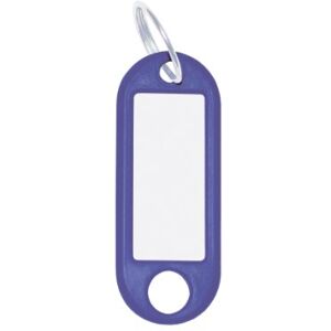 WEDO Schlüsselanhänger 100 Stück, blau – mit 18 mm Ring, beschriftbar & Etiketten auswechselbar, 52×21×3 mm, Made in Germany WEDO Schlüsselanhänger 100 Stück, blau – mit 18 mm Ring, beschriftbar & Etiketten auswechselbar, 52×21×3 mm, Made in Germany