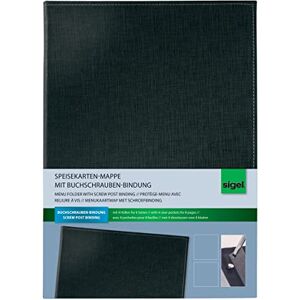 Sigel SM130 Speisekarten-Mappe / Präsentationsmappe mit Buchschrauben-Bindung für A4, schwarz mit edler Leinenstruktur, strapazierfähig und leicht abwischbar Sigel SM130 Speisekarten-Mappe / Präsentationsmappe mit Buchschrauben-Bindung für A4, schwarz mit edler Leinenstruktur, strapazierfähig und leicht abwischbar