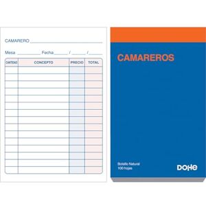 DOHE Kellnerblöcke (10 Stk.) Taschenformat (8,5x14 cm), 100 Blätter, einfaches Format ohne Durchschlag, Bestellblöcke für Gastronomie, Sprache Spanisch, Bürobedarf DOHE Kellnerblöcke (10 Stk.) Taschenformat (8,5x14 cm), 100 Blätter, einfaches Format ohne Durchschlag, Bestellblöcke für Gastronomie, Sprache Spanisch, Bürobedarf
