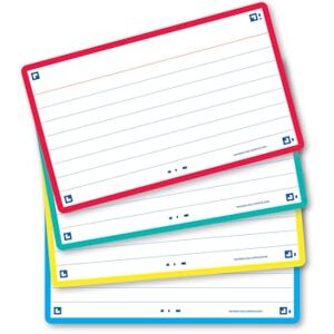 Oxford Karteikarten A7 Sortierte Lernkarten, Klein, Liniert 75x125mm Oxford Karteikarten A7 Sortierte Lernkarten, Klein, Liniert 75x125mm