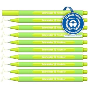 Schneider Line-Up Fineliner (Strichstärke 0,4 mm, aus biobasiertem Kunststoff, ausgezeichnet mit Der blaue Engel) 10 Stück, apple green Schneider Line-Up Fineliner (Strichstärke 0,4 mm, aus biobasiertem Kunststoff, ausgezeichnet mit Der blaue Engel) 10 Stück, apple green
