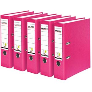 FALKEN Original 5er Pack PP-Color Kunststoff-Ordner. Made in Germany. 8 cm breit DIN A4 Pastell-Farbe pink Vegan Ringordner Aktenordner Briefordner Büroordner Plastikordner Schlitzordner FALKEN Original 5er Pack PP-Color Kunststoff-Ordner. Made in Germany. 8 cm breit DIN A4 Pastell-Farbe pink Vegan Ringordner Aktenordner Briefordner Büroordner Plastikordner Schlitzordner