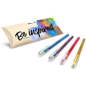 Pentel Arts Hybrid Dual Metallic K110, Tintenroller Metallic, 4 (blau + metallic, violett + blau metallic, rosa + metallic und gold), Pentel Arts Hybrid Dual Metallic K110, Tintenroller Metallic, 4 (blau + metallic, violett + blau metallic, rosa + metallic und gold),