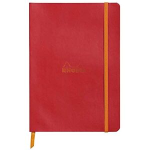 Rhodia 117463C Notizheft rama mit weichem Umschlag, dot grid, 80 Blatt, 90 g elfenbeinfarbenes Papier, A5 148 x 210 mm, Lesezeichen, Innentasche,1 Stück,mohnrot Rhodia 117463C Notizheft rama mit weichem Umschlag, dot grid, 80 Blatt, 90 g elfenbeinfarbenes Papier, A5 148 x 210 mm, Lesezeichen, Innentasche,1 Stück,mohnrot