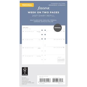 Filofax Terminplaner 2027, 27-68490, 1 Woche auf zwei Seiten Filofax Terminplaner 2027, 27-68490, 1 Woche auf zwei Seiten