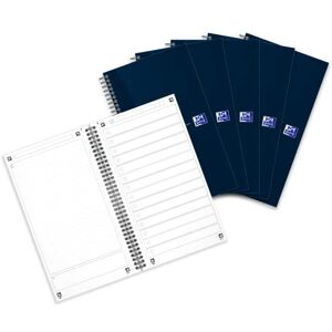 Oxford Task Manager, To-Do-Listen-Notizbuch, Spiralbindung, 460 Seiten, blau, 5 Stück Oxford Task Manager, To-Do-Listen-Notizbuch, Spiralbindung, 460 Seiten, blau, 5 Stück