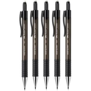 Faber-Castell 205206 Druckbleistift Grip Matic schwarz, 5 Stück, Härtegrad B, Mine 0,7 mm, inkl. Radierer Faber-Castell 205206 Druckbleistift Grip Matic schwarz, 5 Stück, Härtegrad B, Mine 0,7 mm, inkl. Radierer