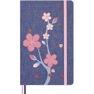 Moleskine Notizbuch Sakura, Blanko Notizbuch, Fester Leineneinband und Gummiband zum Verschließen, mit Grußkarte und Aufkleber, Größenformat 13 x 21 cm Moleskine Notizbuch Sakura, Blanko Notizbuch, Fester Leineneinband und Gummiband zum Verschließen, mit Grußkarte und Aufkleber, Größenformat 13 x 21 cm