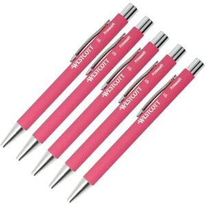 Westcott PRIMESOFT-XB Kugelschreiber 5 Stück Berry GRS-zertifizierte Premium Kugelschreiber aus Aluminium Dokumentenecht mit blauer Tinte Strichstärke XB 1,4 mm E-1744999 00 Westcott PRIMESOFT-XB Kugelschreiber 5 Stück Berry GRS-zertifizierte Premium Kugelschreiber aus Aluminium Dokumentenecht mit blauer Tinte Strichstärke XB 1,4 mm E-1744999 00