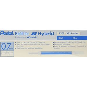 Pentel KFR7-C Nachfüllmine für Hybrid Gel-Roller, 0,7 mm Kugeldurchmesser = 0,35 mm Strichstärke, 12 Stück, blau Pentel KFR7-C Nachfüllmine für Hybrid Gel-Roller, 0,7 mm Kugeldurchmesser = 0,35 mm Strichstärke, 12 Stück, blau