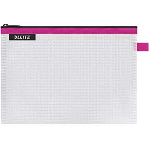 Leitz WOW Reise Zip-Beutel, durchsichtig, Ideal zur Organisation auf Reisen und im Handgepäck, Wasserabweisend, Mittel, 24 x 17 cm, Pink, 40250023 Leitz WOW Reise Zip-Beutel, durchsichtig, Ideal zur Organisation auf Reisen und im Handgepäck, Wasserabweisend, Mittel, 24 x 17 cm, Pink, 40250023