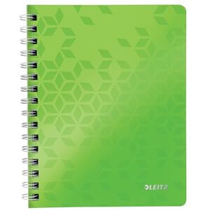 Leitz WOW Collegeblock A5 kariert, 160 Seiten, 80 Blatt FSC-zertifiziertes Papier 80 g/m², Doppelspiralbindung, PP-Einband, Notizbuch mit Sichthülle und Lineal, Für Büro oder Schule, Grün, 46410054 Leitz WOW Collegeblock A5 kariert, 160 Seiten, 80 Blatt FSC-zertifiziertes Papier 80 g/m², Doppelspiralbindung, PP-Einband, Notizbuch mit Sichthülle und Lineal, Für Büro oder Schule, Grün, 46410054